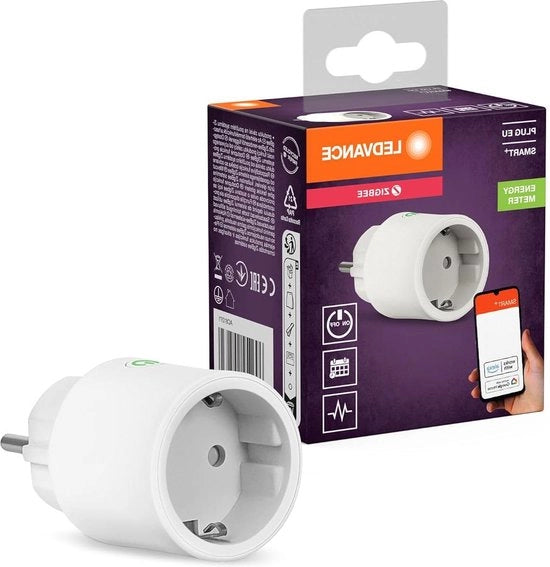 Contatto intelligente ZigBee per interni - connette dispositivi convenzionali a Smart Home - misura e risparmia il consumo di energia elettrica - compatibile con Alexa o Google - bianco - 1 pezzo