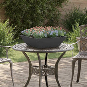 Vaso da giardino-Fioriera Esterno-Contenitore per Piante Nero 50 x 50 x 15 cm Acciaio laminato a freddo