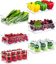 Organizzatore per frigorifero, set di 6 (3 misure), per cucina, sala da pranzo, mensole, cassetti, armadi, bagno, libero da BPA