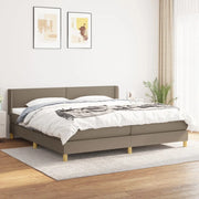 Giroletto a Molle con Materasso Tortora 200x200 cm in Tessuto 3130221