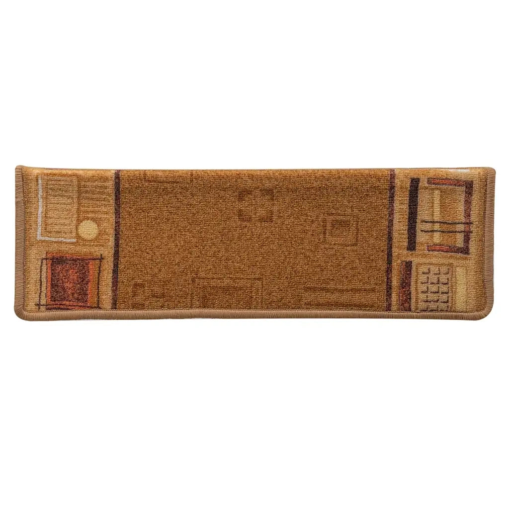Tappetini Autoadesivi per Scale 15 pz | Gradini per Scale 65x21x4 cm Beige