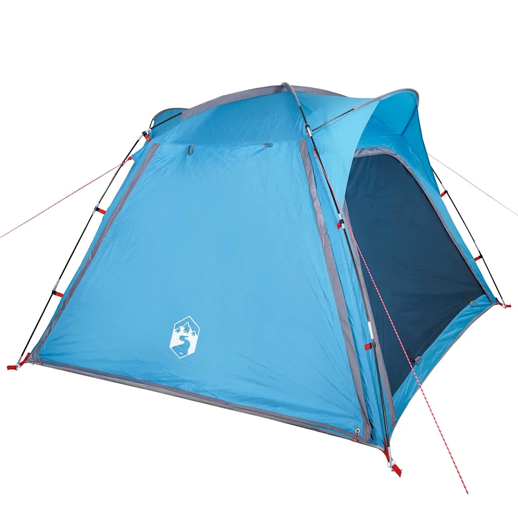 Tenda campeggio | Tenda da campo 4 Persone Blu Rilascio Rapido Impermeabile