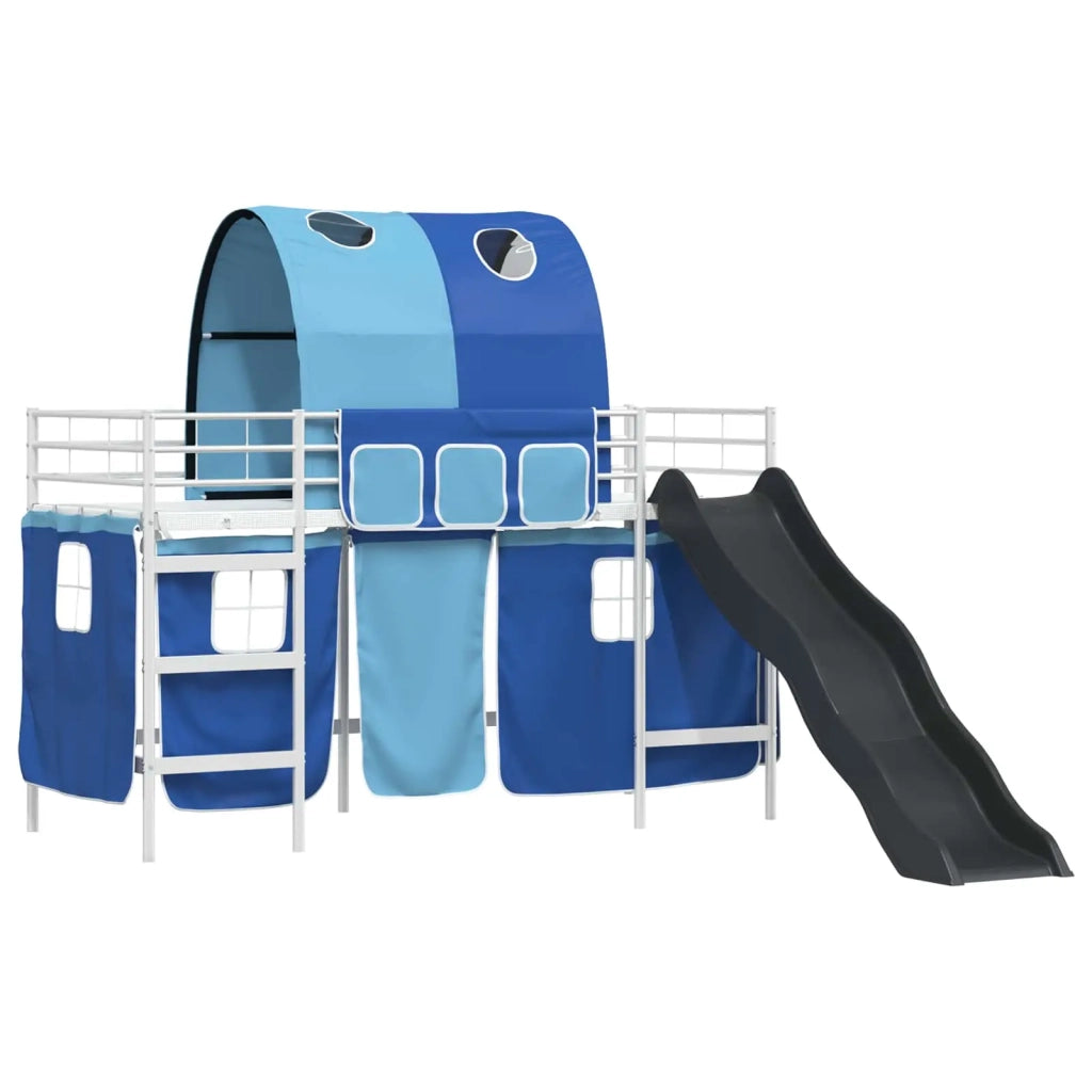 Struttura del letto loft per bambini Bianco e Blu 90 x 190 cm 42020859