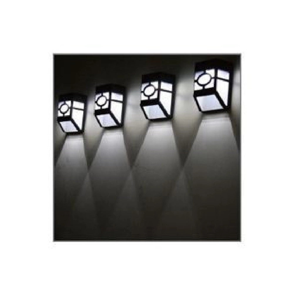 Trade Shop - Lampada Applique Ad Energia Solare Da Muro Parete Led 12 Cm Per Giardini 2003002 -