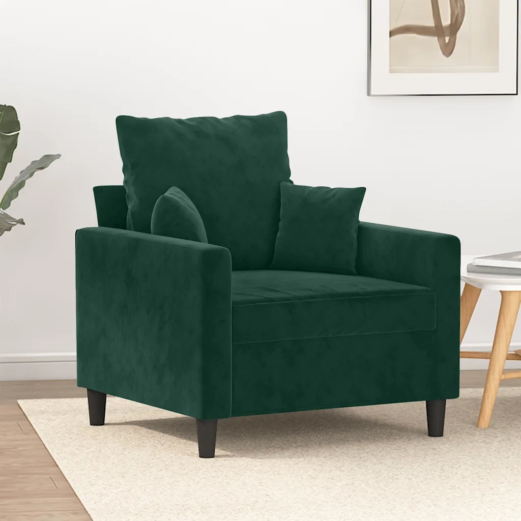 Poltrona | Sedia Relax Verde Scuro 60 cm Velluto