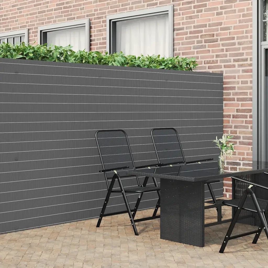 Recinzione da Giardino Bifacciale Grigia 1,8x3 m in PVC 42002622