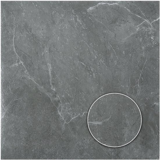 Pavimento in PVC - Pavimenti in PVC - Pavimento in vinile - Pavimenti in vinile - Naturale - 30 cm x 30 cm x 1,5 mm - Spessore 1,5 mm - 44 piastrelle - Marmo grigio