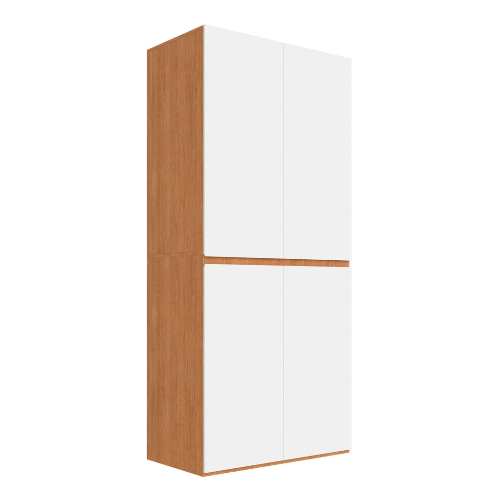 Armadio guardaroba con cassetto portagioie; 90 x 50 x 200 cm; MDF e truciolare; bianco
