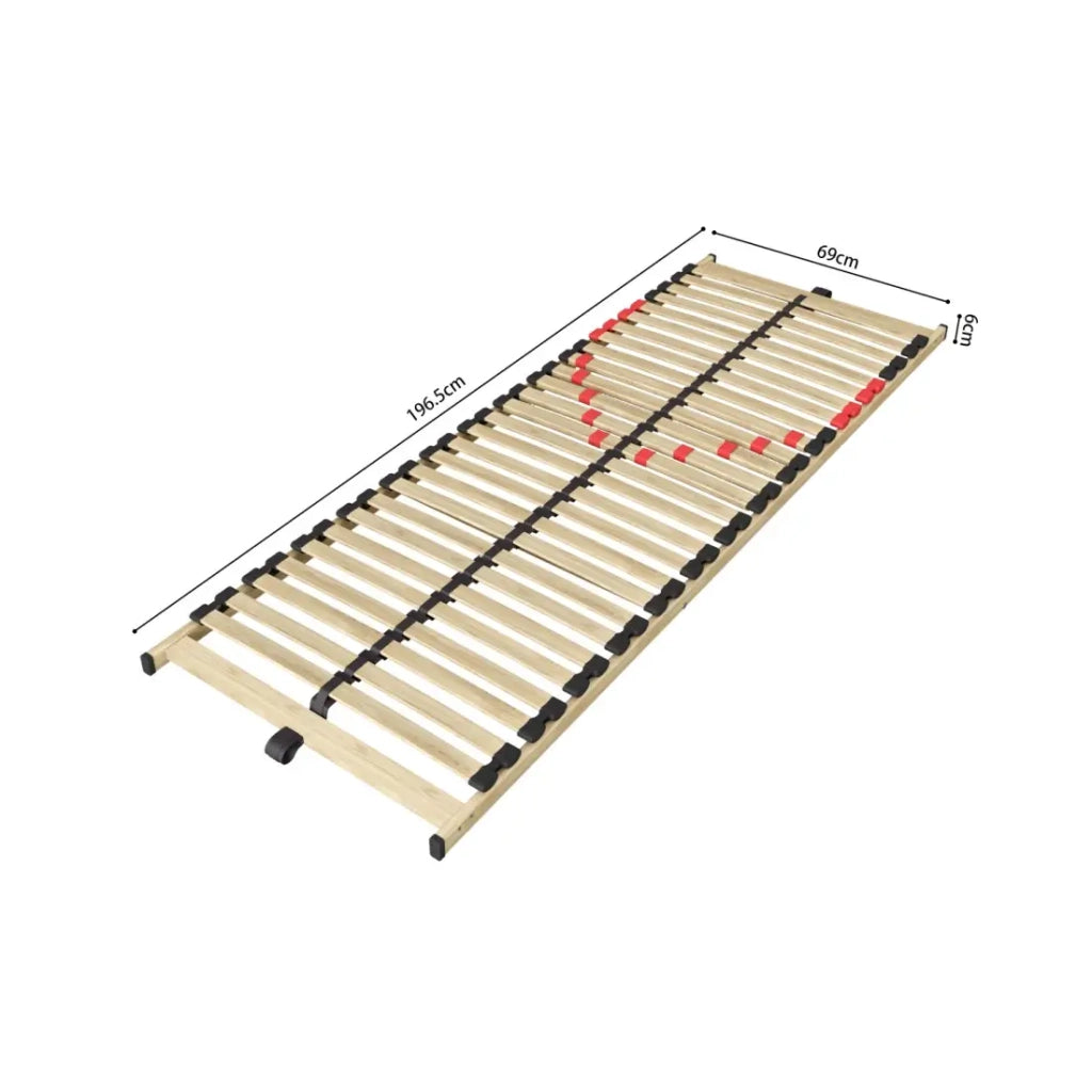 Sommier ZITTARO – 28 doghe – 70x200 cm – Finitura quercia e nero – Comfort e robustezza