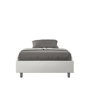 Letto Matrimoniale Sommier 160x200 cm con Rete e Contenitore Azelia Bianco