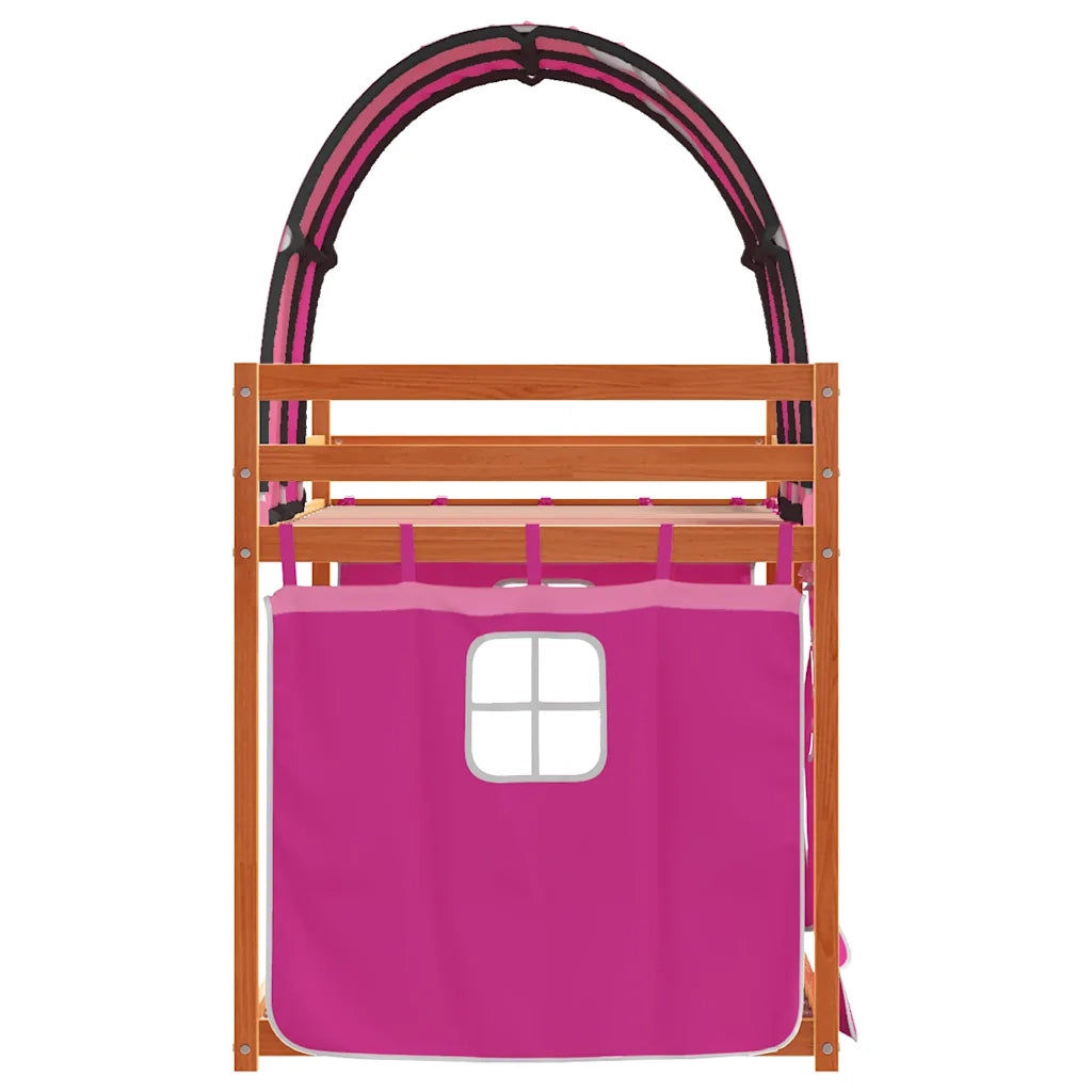 Letto singolo | Letto per adulti | Letto a Castello senza Materasso Rosa 80x200 cm Legno di Pino