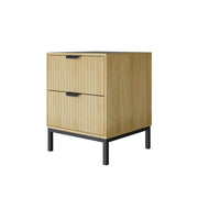 Vicco Comodino Rovere 40 x 52 cm con 2 cassetti