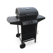 Barbecue a gas a 2 bruciatori, nero