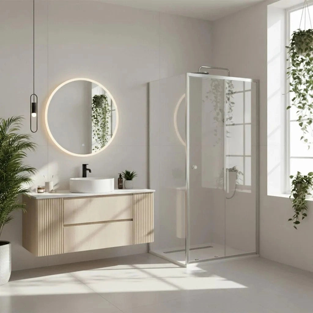 Cabina Doccia Rea Primo Slide 100x90 Chrome
