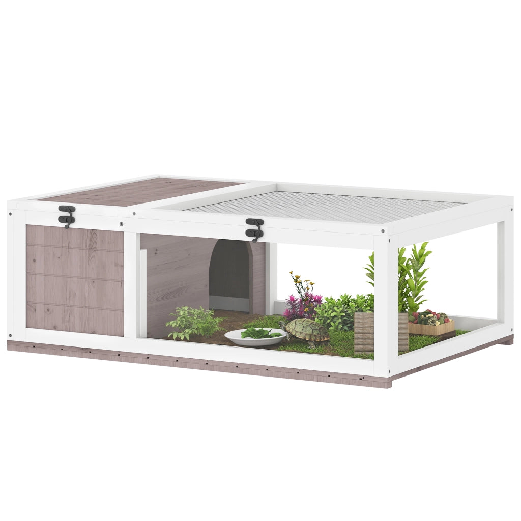 Casetta per animali ¨C Minimal ¨C legno massello 91x60.5x32 cm marrone chiaro