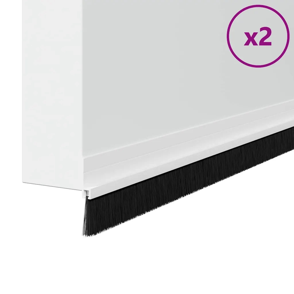 Spazzole per porte autoadesive 2 pz Bianco 100 cm CFW2215548