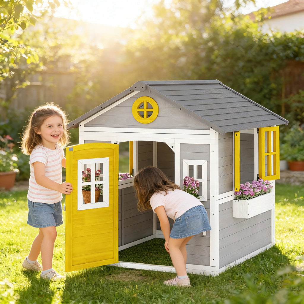 Casetta in Legno per Bambini ¨C Minimal ¨C Grigio