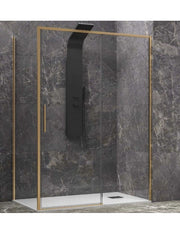 Box doccia LEA 400 100x75 x200 cm profilo oro