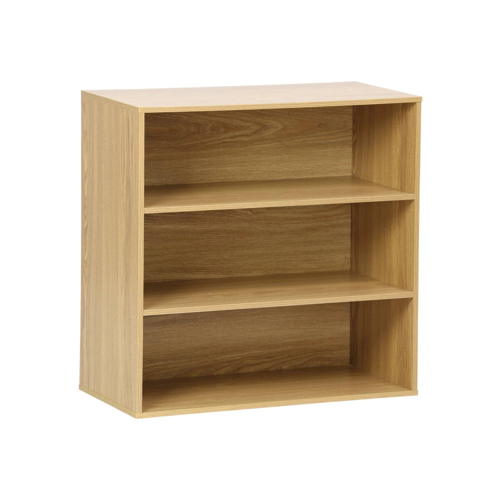 Libreria, modulo di stoccaggio in legno 2 mensole, quercia