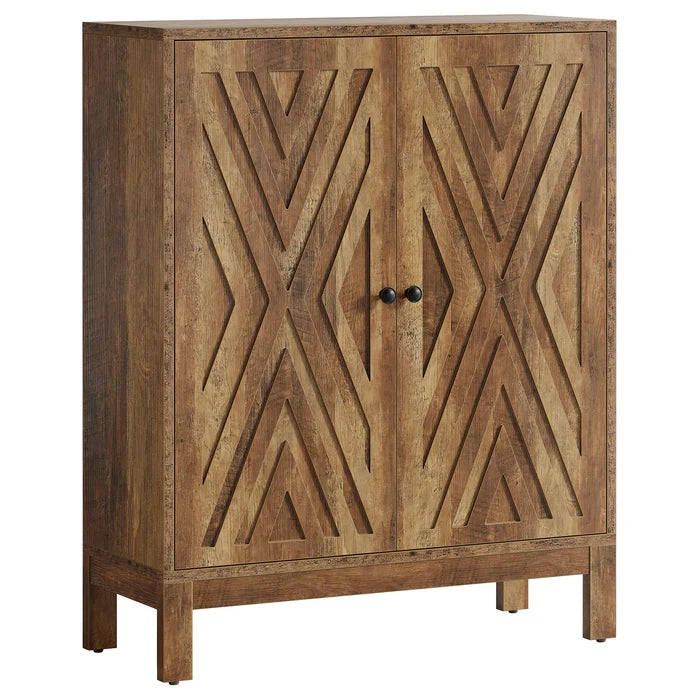 SCARPIERA 5 RIPIANI Marrone Rustico in MDF e Metallo