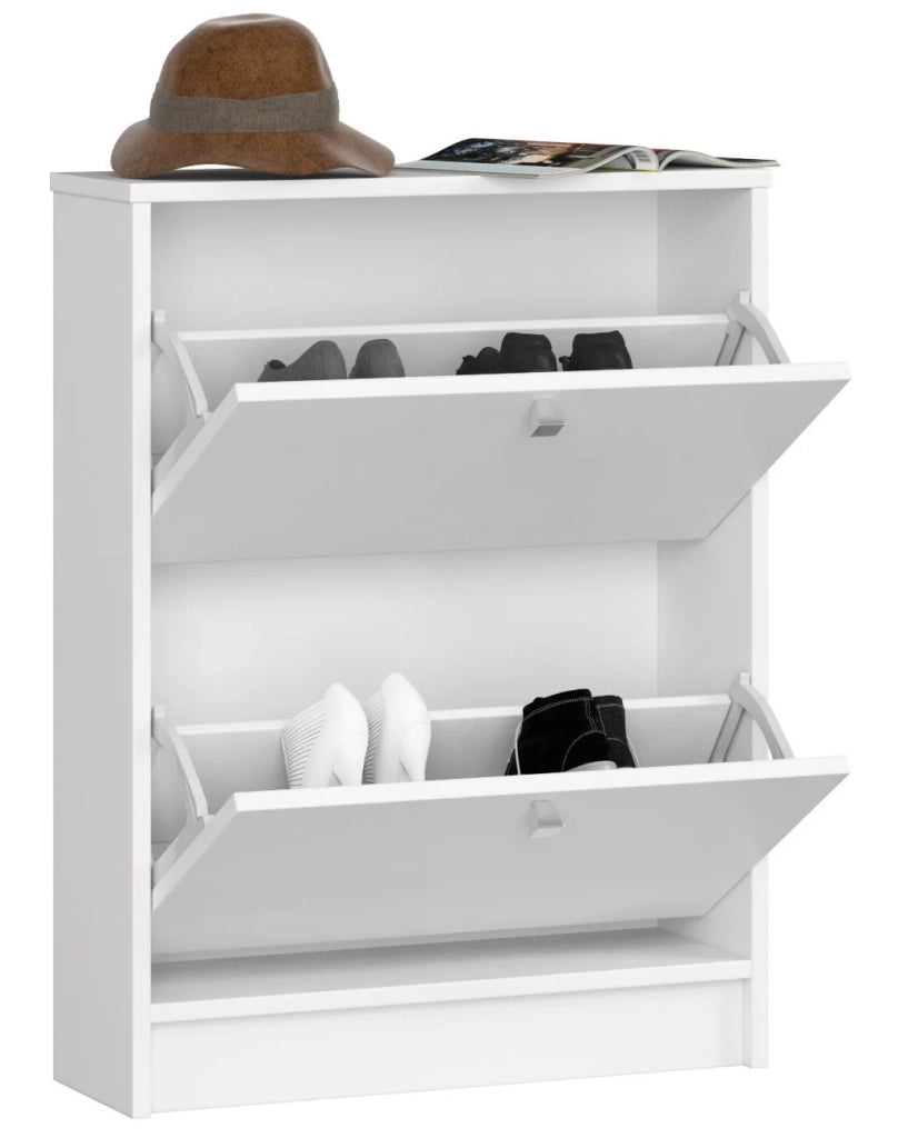 Scarpiera AKORD Bianco 60 cm 2 ante 60x20x80 cm