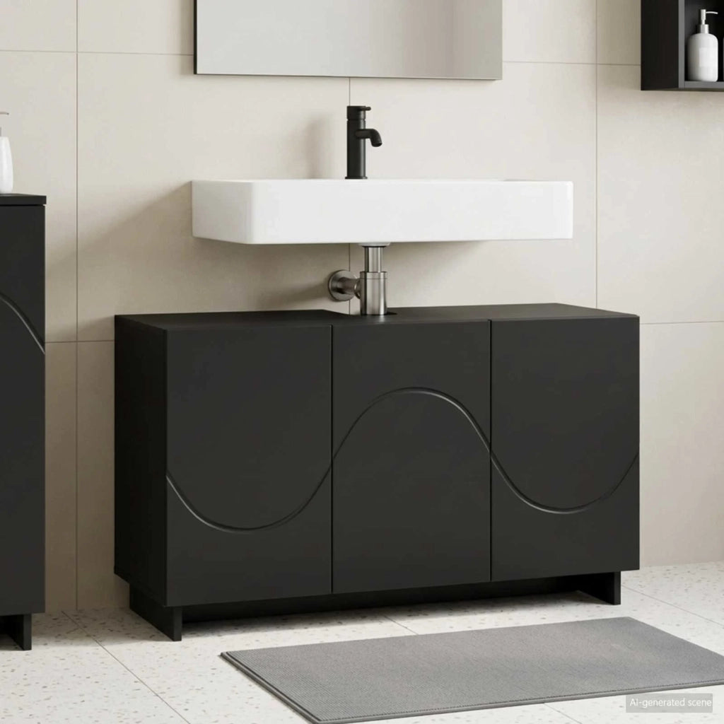 Mobile da bagno Nero 101 x 41 x 58 cm Legno multistrato 8011622