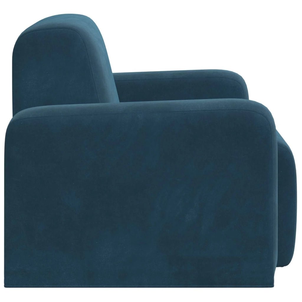 Poltrona-Divano Sedia Blu Velluto 246497
