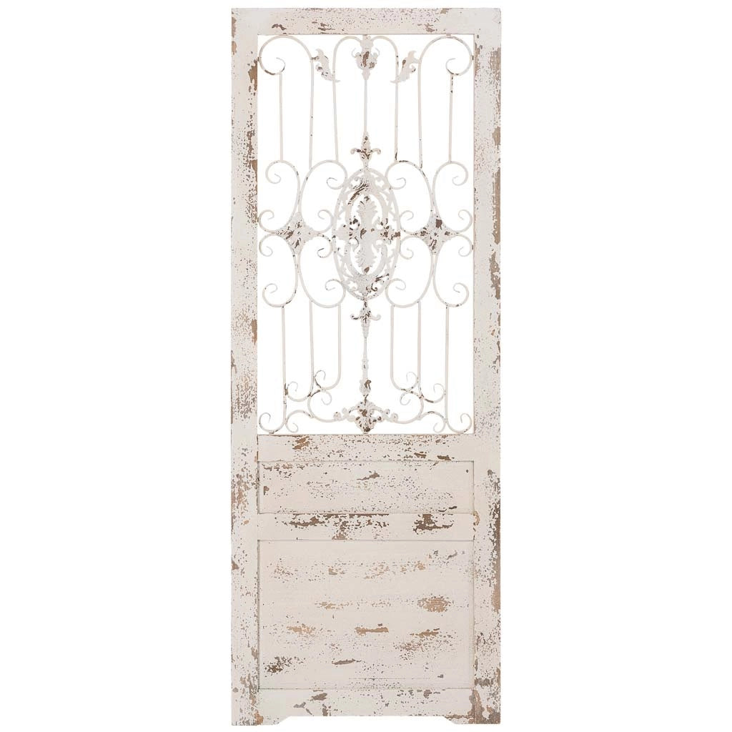 Anta in legno anticato bianco 68x3x178h cm