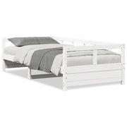 Letto singolo | Letto per adulti | Dormeuse senza Materasso Bianca 90x200 cm Legno Massello Pino