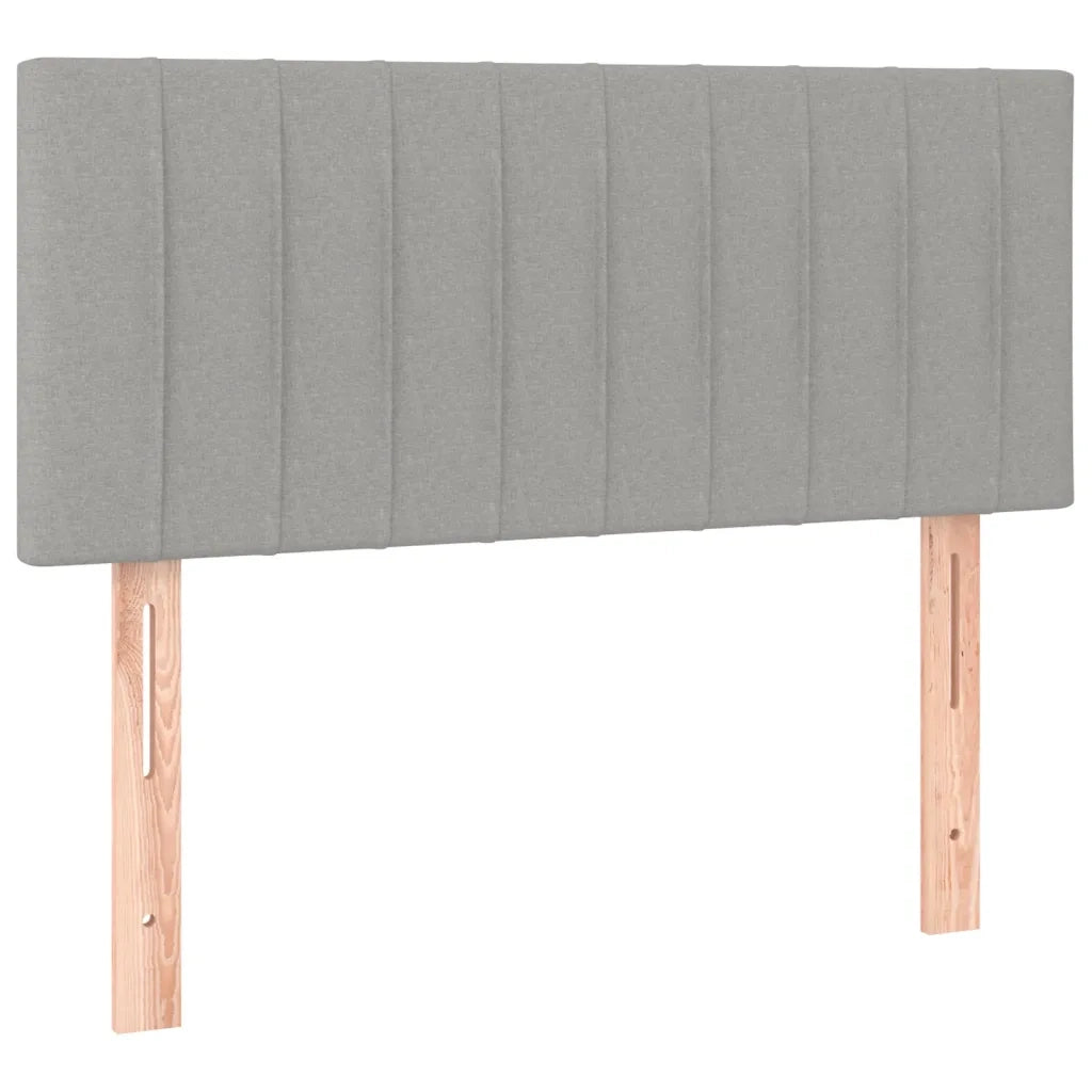 Letto a Molle Materasso e LED Grigio Chiaro 80x200 cm Tessuto
