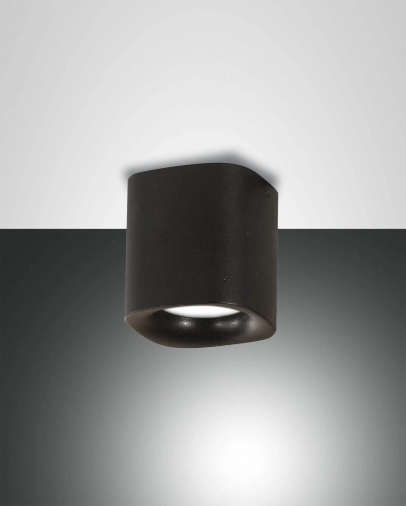 SMOOTH SPOT NERO 1 LUCE ATTACCO GU10 IP44 IN ALLUMINIO