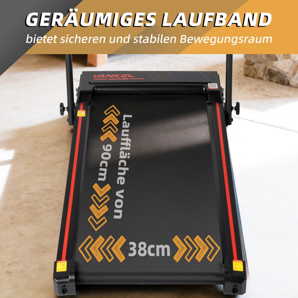 Tapis roulant pieghevole con inclinazione regolabile fino a 12 km/h display LED app telecomando nero 120 kg