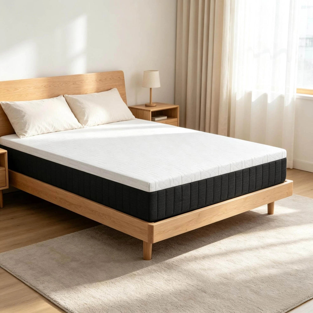 Materasso memory foam 140x190 cm per 2 persone, spessore 25 cm, imbottitura in schiuma ad alta densità