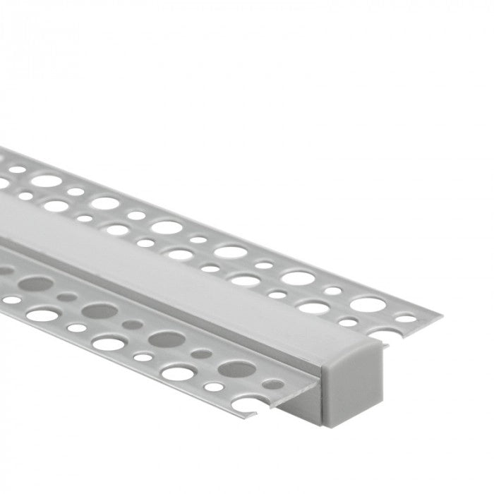 Profilo LED incasso GP03 anodizzato, diffusore opale 3m
