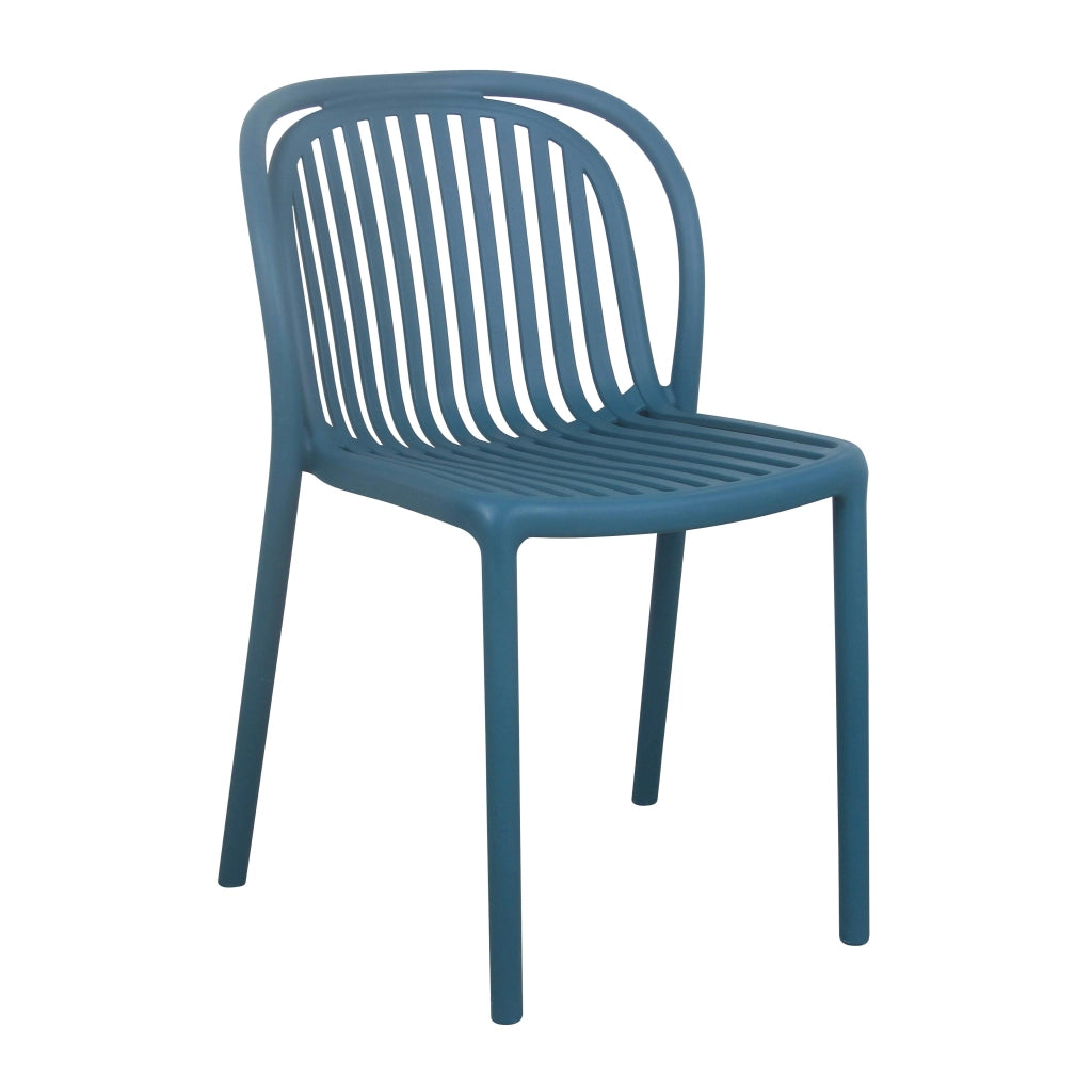 Oviala - Set di 4 sedie da terrazza in plastica blu verde acqua