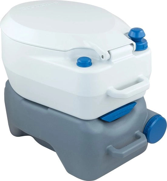 Campingtoilet chimico con visore wc antimicrobico e contenitore per raccogliere l'acqua di scarico da 20 litri, XL