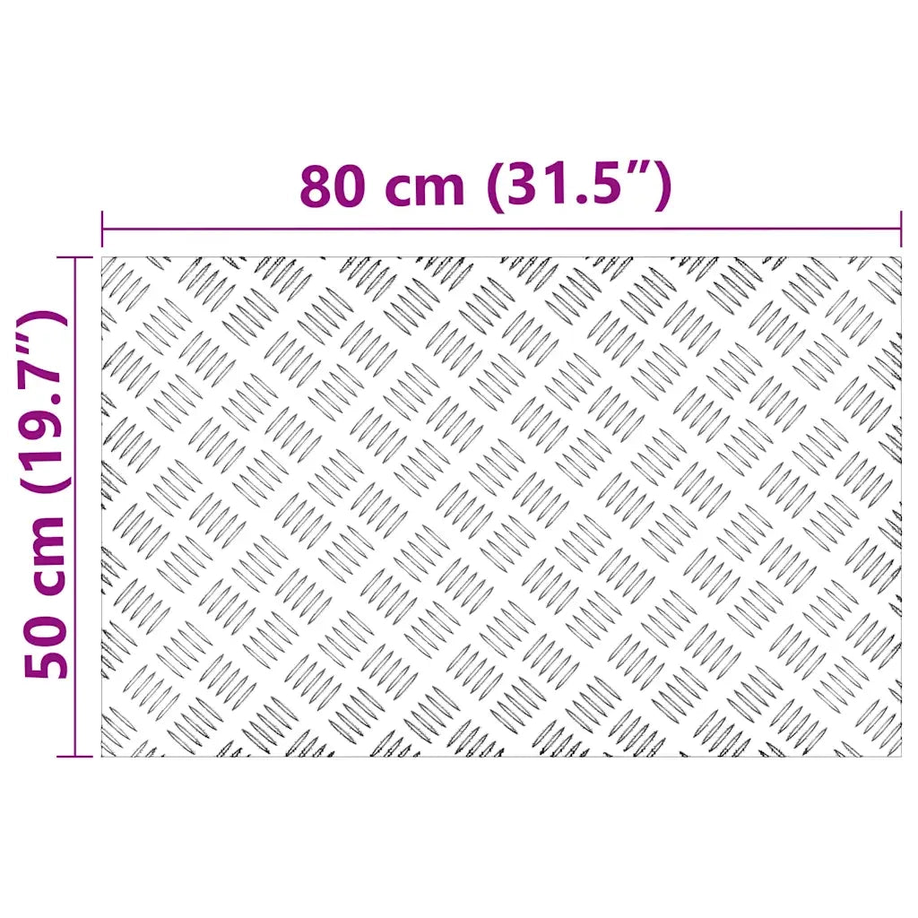 Gradini per Scale 2 pz | Tappetini per scale autoadesivi Argento 80 x 50 cm Alluminio