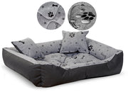 AIO FACTORY Letto per cani impermeabile 75x65cm Ossa nere