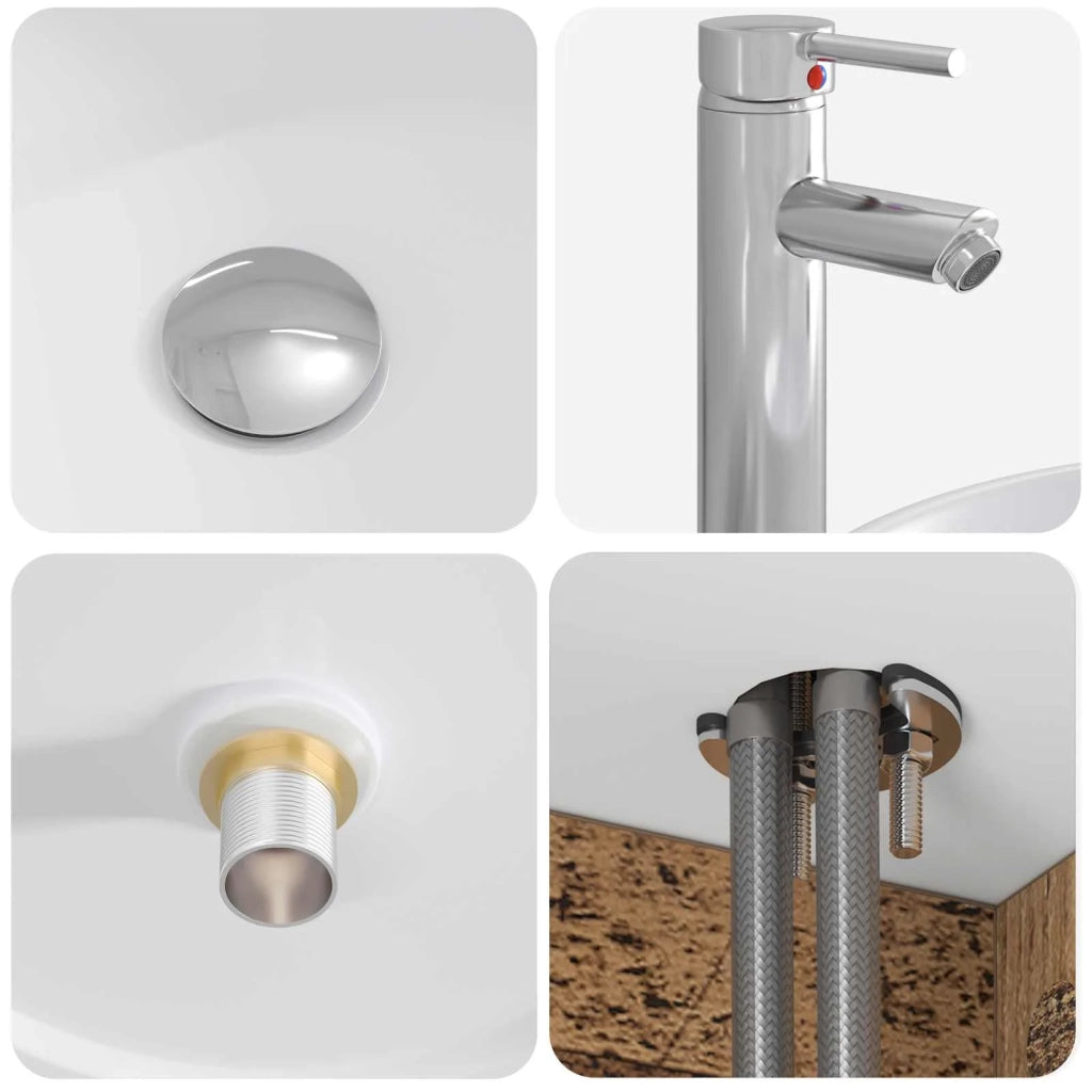 Set di Armadi da Bagno 4 pz Legno antico Legno ingegnerizzato 3406589