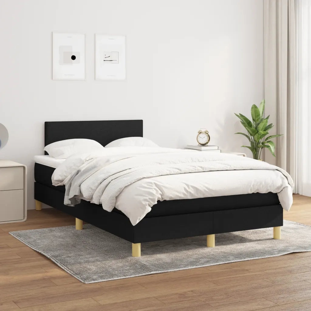 Giroletto a Molle con Materasso Nero 120x190 cm in Tessuto 3269760