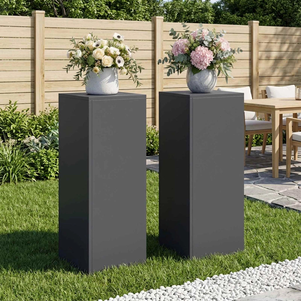 Supporto per piante 2 pcs Antracite 30 x 30 x 80 cm 8012493
