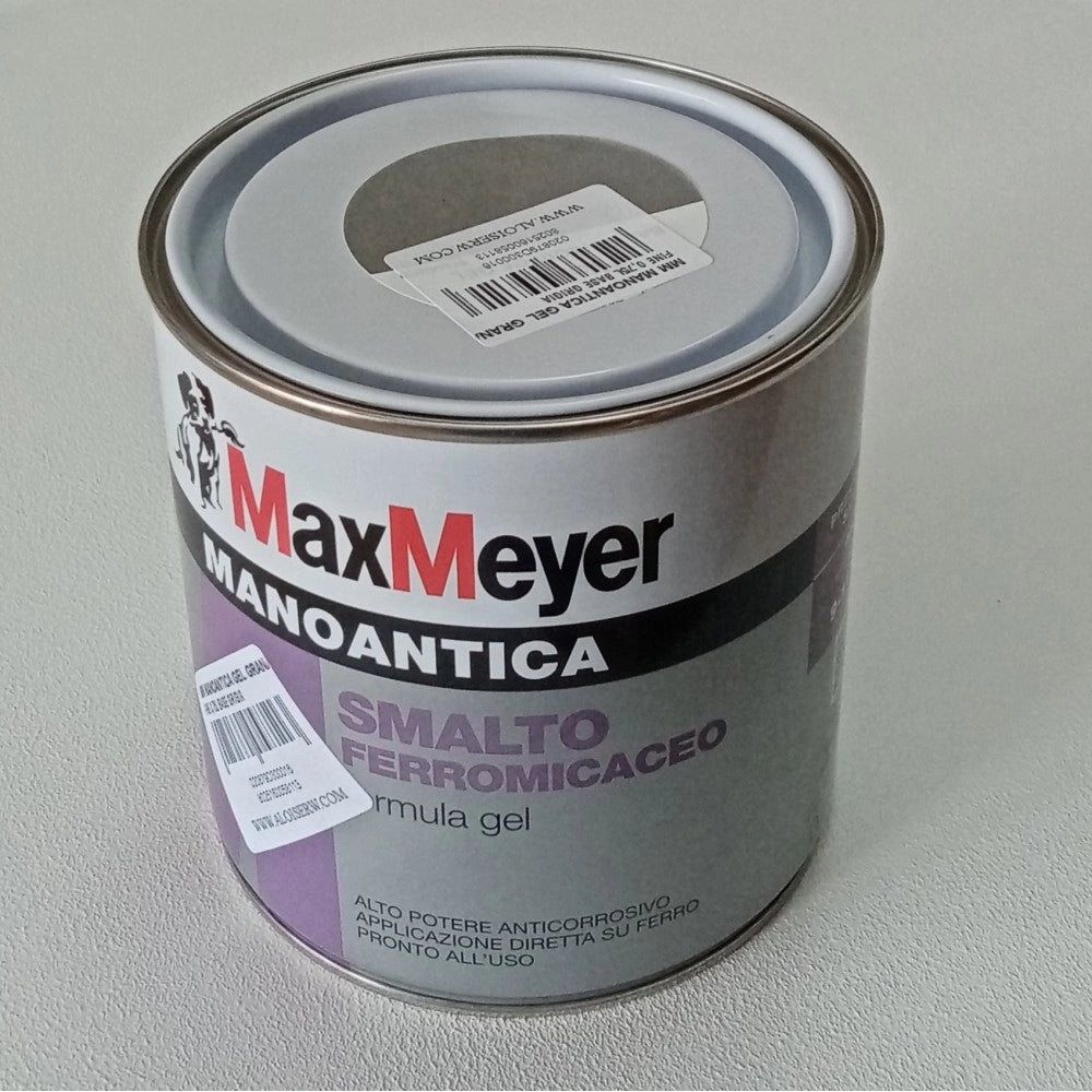 Manoantica gel grana fine 2,5lt smalto ferro micaceo in varie colorazioni, colori manoantica antracite
