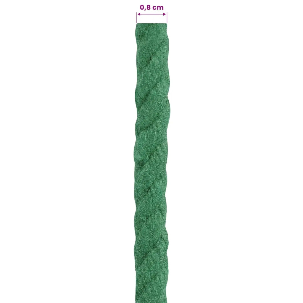 Corda di Cotone 8 mm 500 m Verde 100% Cotone 42011955