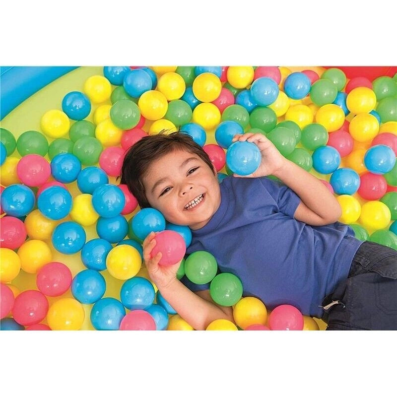 SACCA CON 100 PALLINE COLORATE CON CUSTODIA IDEALI PER BOX PISCINE E AREE GIOCO