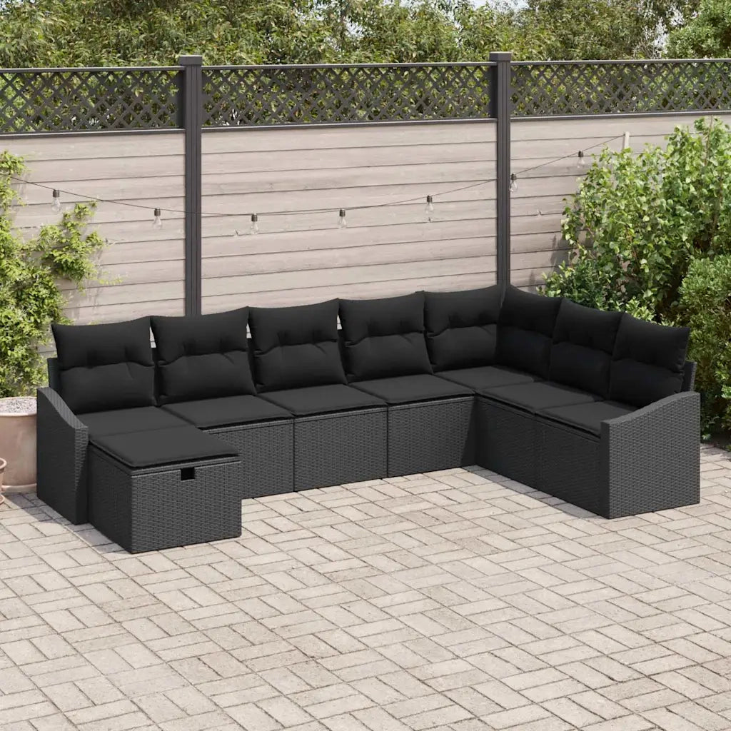 Set Divano da Giardino con cuscino 8 pcs polyrattan 3359332
