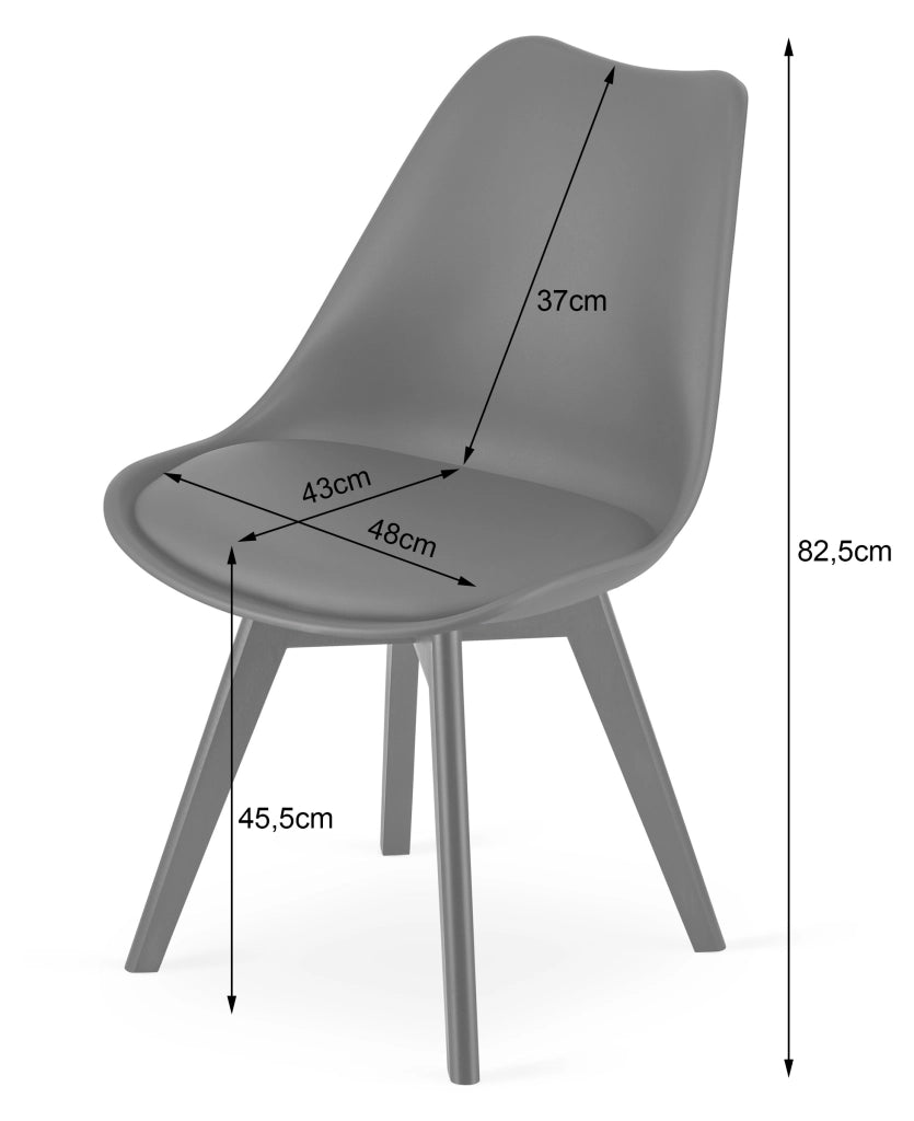 Sedia VALORA RIXK - Trasparente con gambe nere