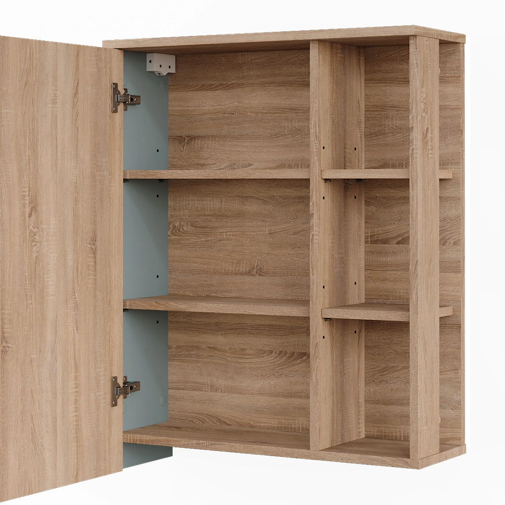 Vicco Mobile a specchio Sonoma/blu 60 x 75 cm