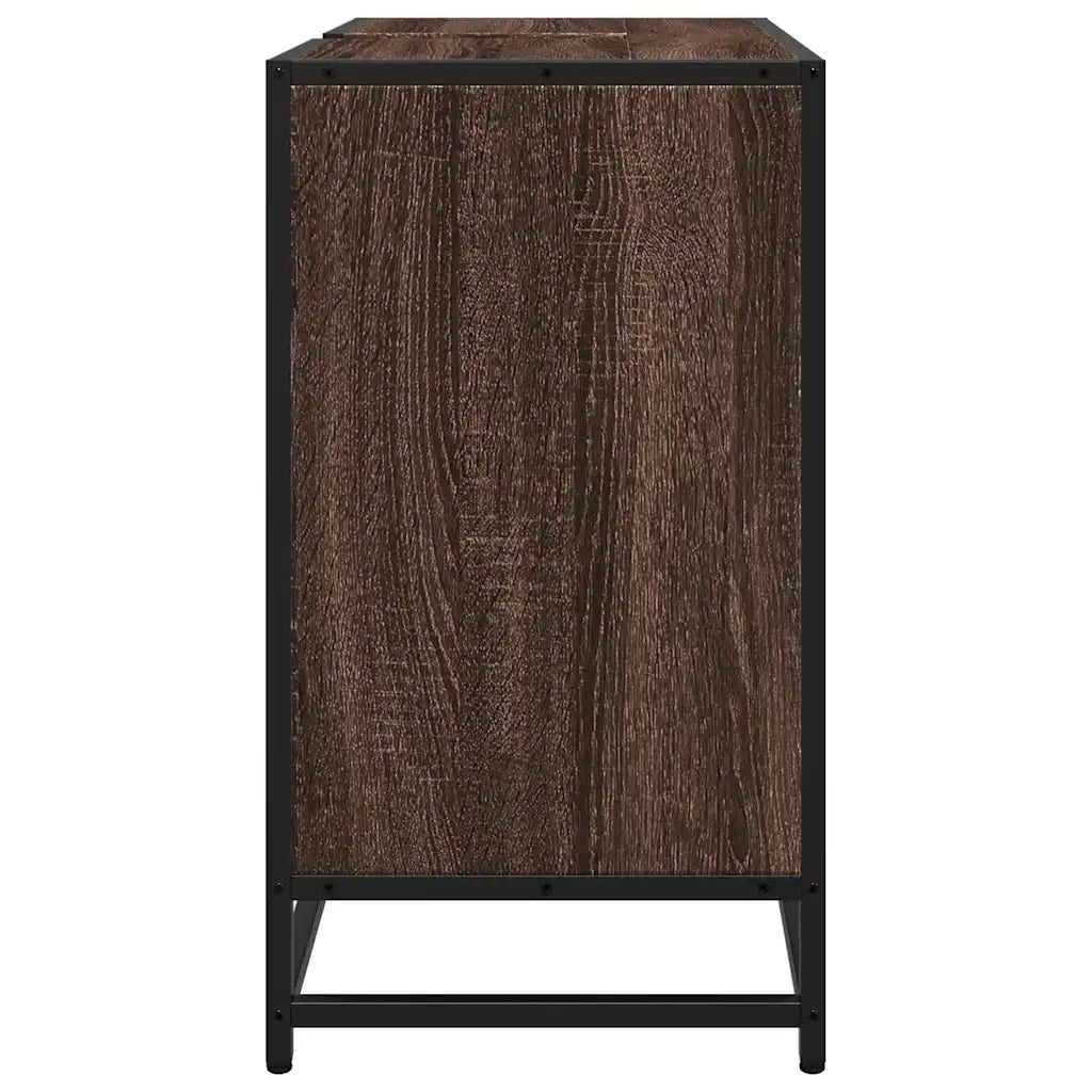 Mobile Lavabo Bagno-Armadietto da bagno Rovere Marrone 65x33x60cm Legno Multistrato 493873