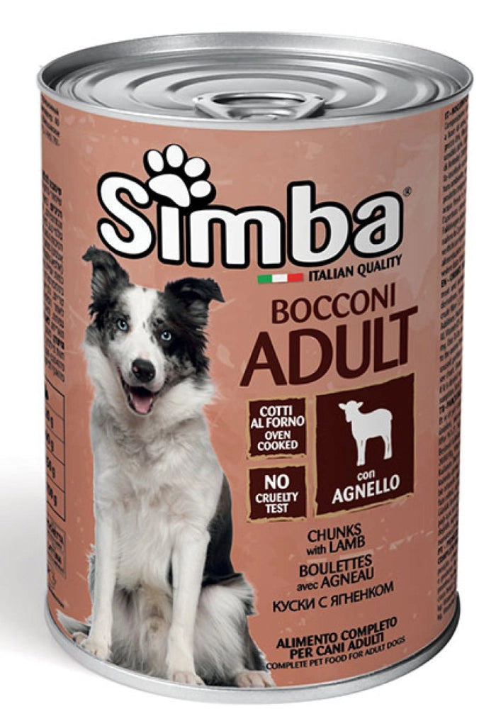 BOCCONI PER CANI 'SIMBA' agnello - gr 415- 24 pezzi  - MONGE