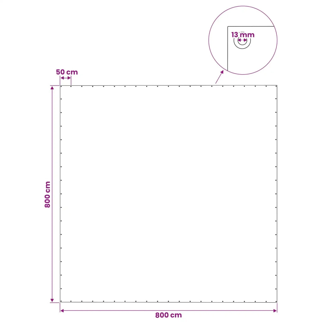 Telo con Occhielli Verde 8 x 8 m 140 gsm PE 42039255